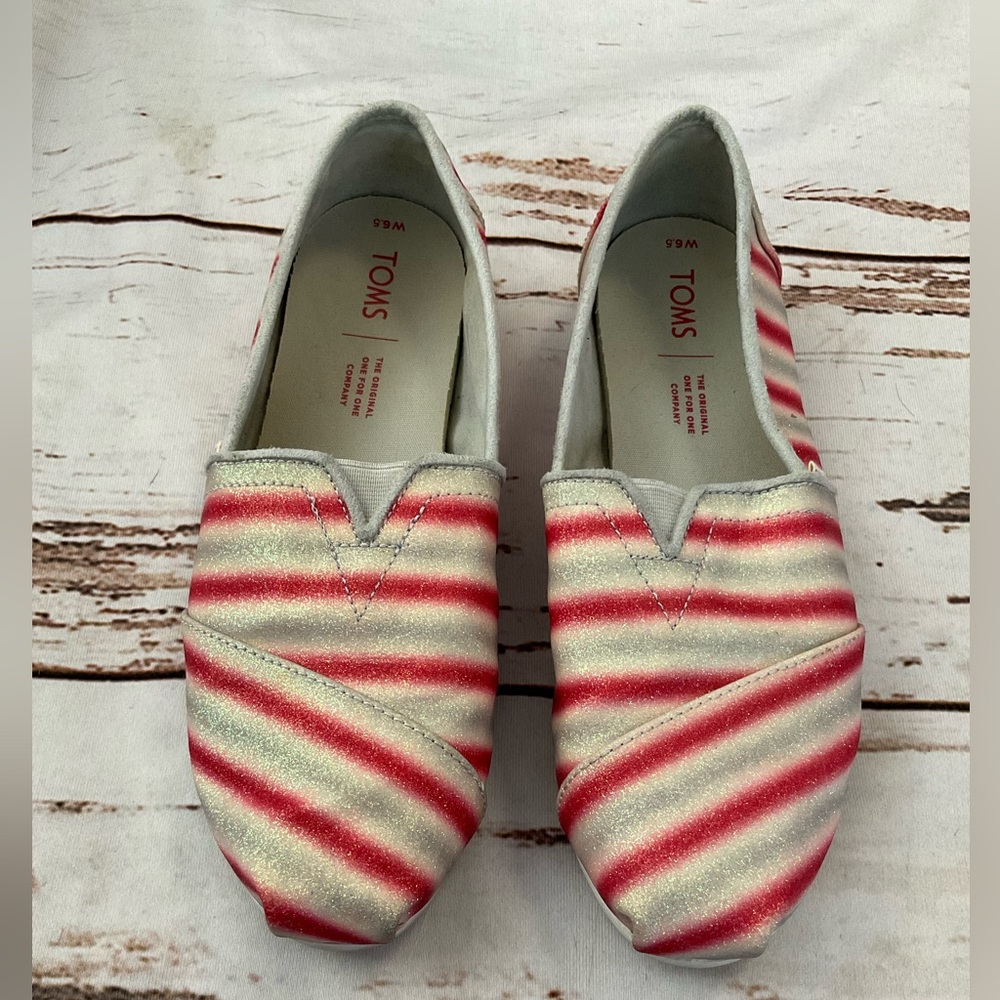TOMS‎ ALPARGATAS SPARKLY CLASSIC FLAT SLIP ONS
